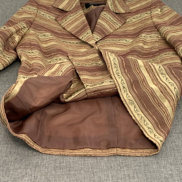 Kasper Striped Button Down Blazer Jacket Size 6 Collared long Sleeve Lined‎ - Picture 8 of 13